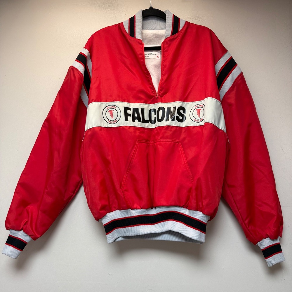 DeLONG Atlanta Falcons Windbreaker Mens XL Red Excellent Vintage 90s NFL USA